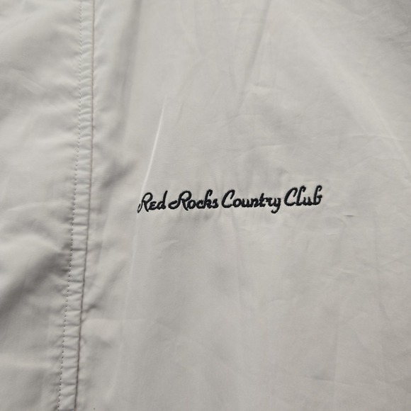 Footjoy Dryjoys Men's Golf Jacket Large 1/2  Zip Waterproof  Short Sleeve Tan - Picture 3 of 10